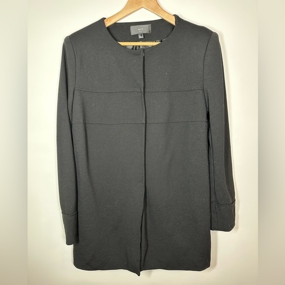 Mng Suit Jacket Oversized Ling Blazer‎ with Snaps Black Medium - Picture 1 of 7